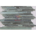 Grey Wall Paper Like Dotted Glass Strip Mosaic (CFS608)